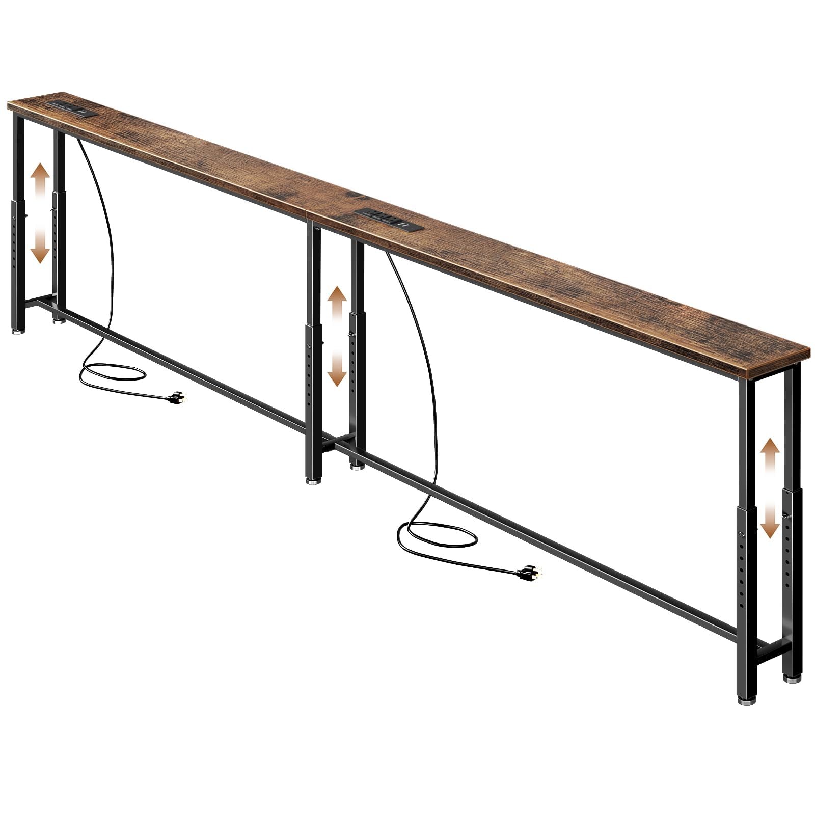 SEFILENCE 1024 narrow console table front view with slim profile ideal for tight living spaces