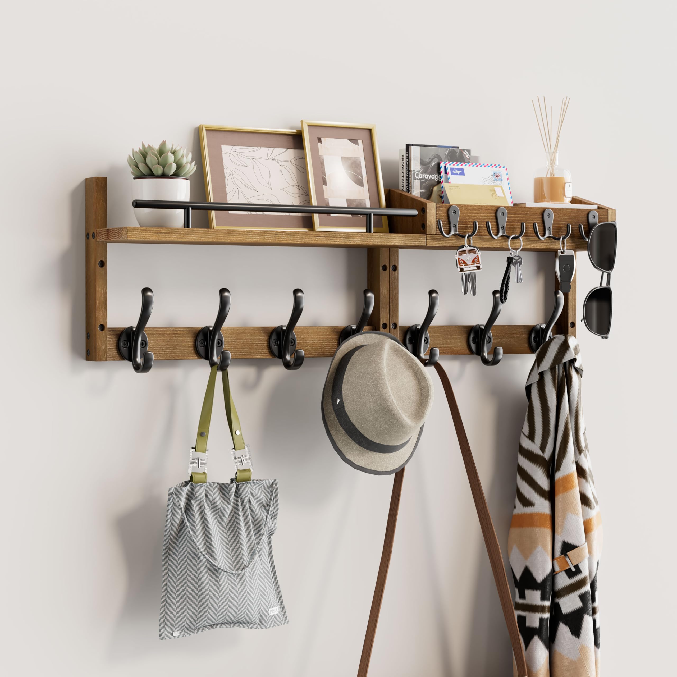 Segtenant 29-inch coat rack shelf for organized entryway storage.