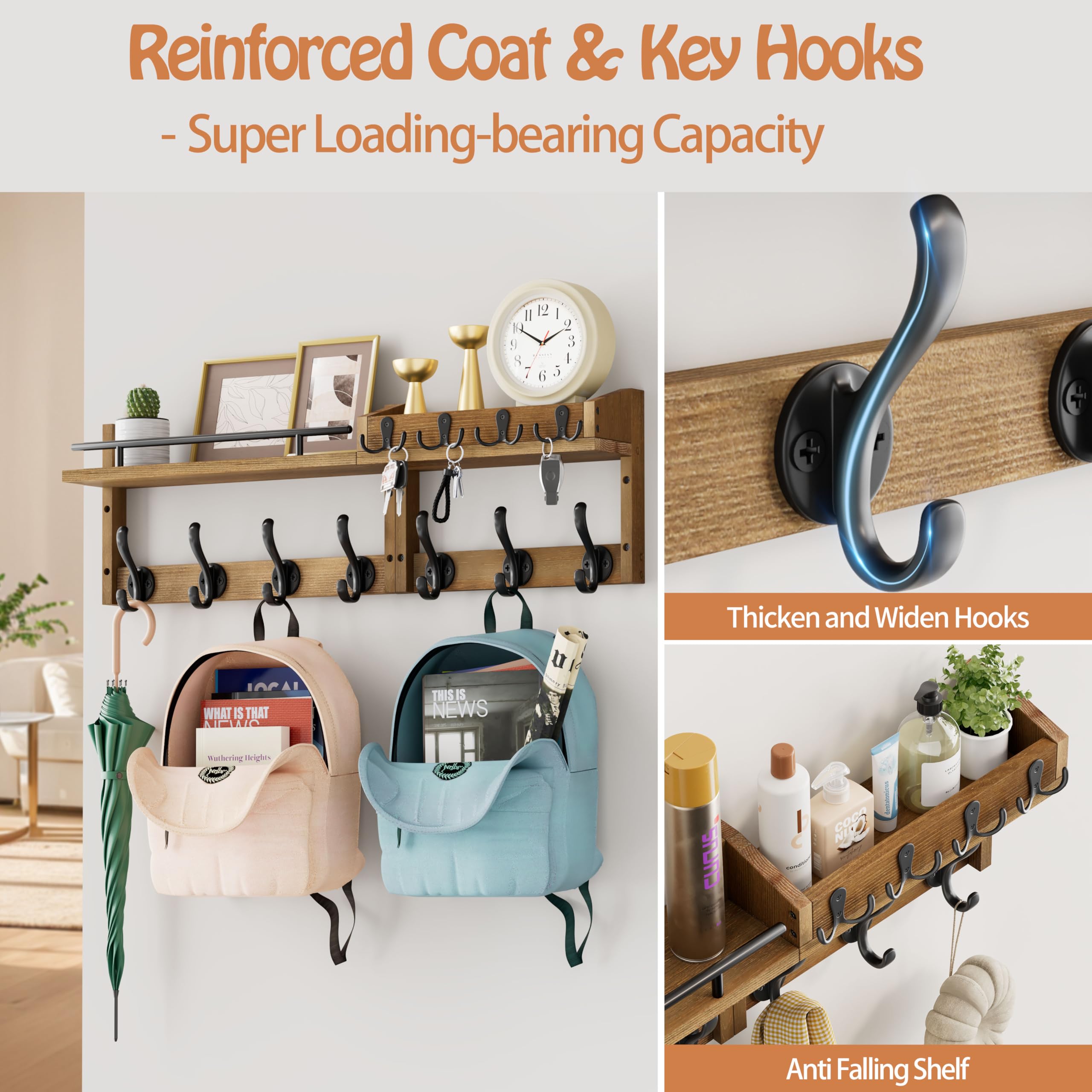 Segtenant key holders and mail organizer keeps clutter under control.