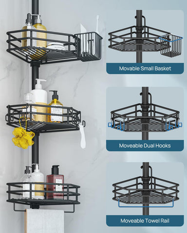 SEIRIONE adjustable height fits 34 to 116 inches for flexible mounting