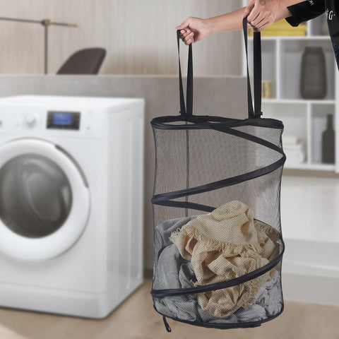 Seiritex Mesh Popup Laundry Hamper collapsible design saves space at home