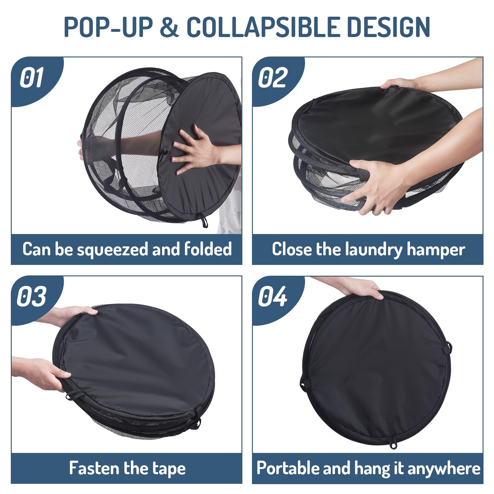 Seiritex Mesh Popup Laundry Hamper sturdy bottom supports long-lasting loads