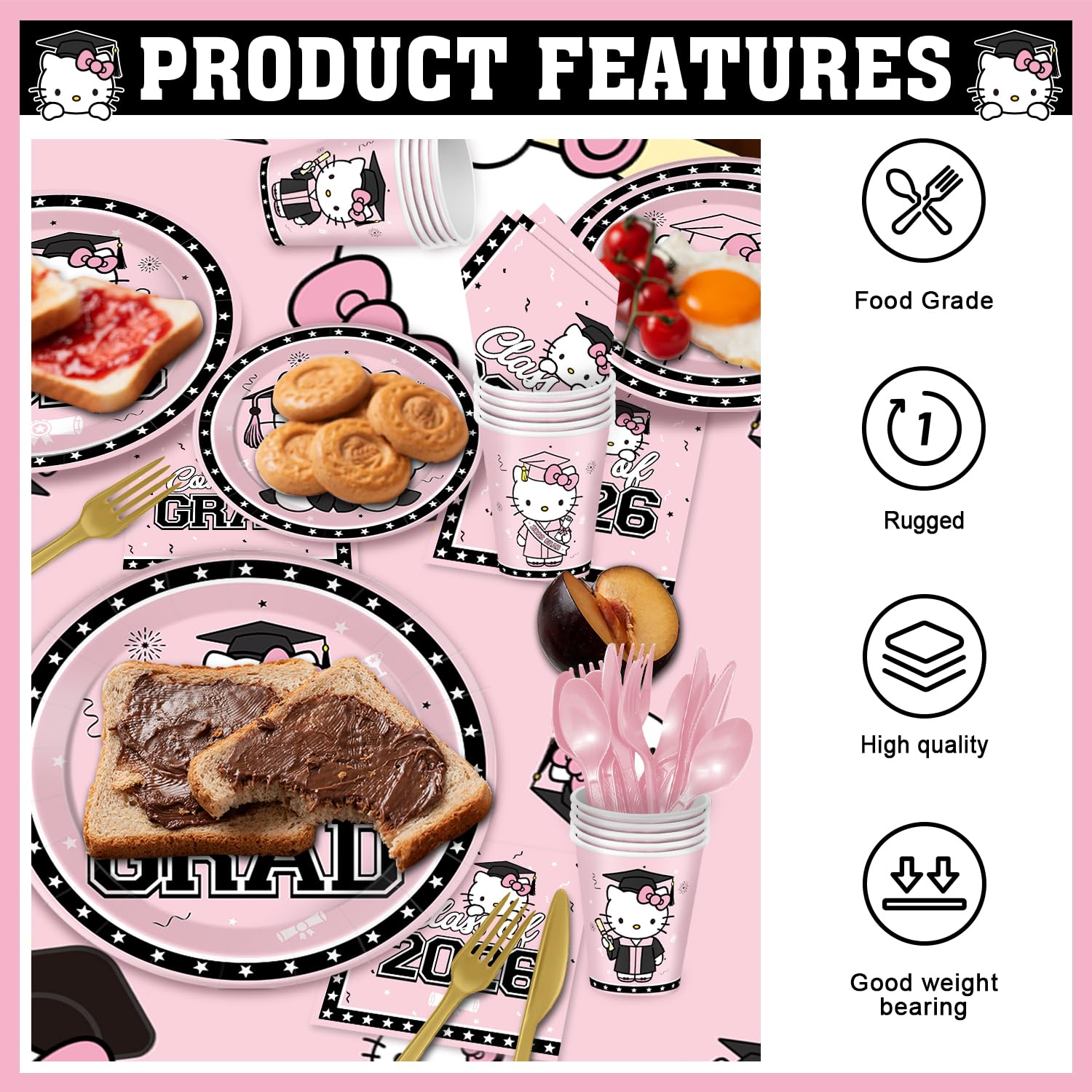 SEL pink dessert plates enhance treats and photo backdrops