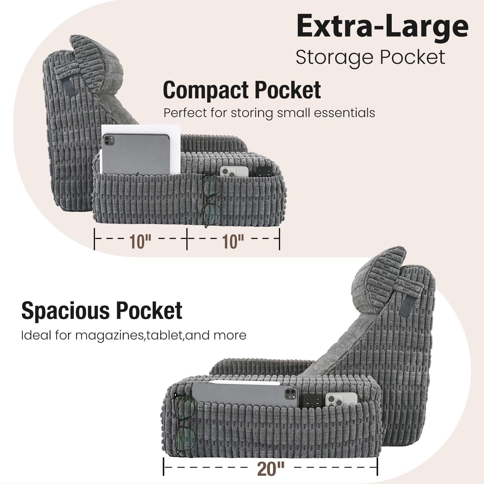 Selectico pillow with premium high-density foam maintains shape for lasting comfort