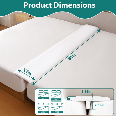 Selectico gap filler front view demonstrates stable connection between mattresses