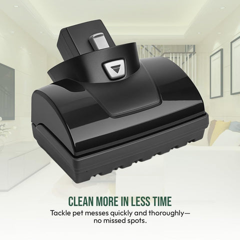 Selgo improved-suction-efficiency foot shows steadier pick-up on upholstery.