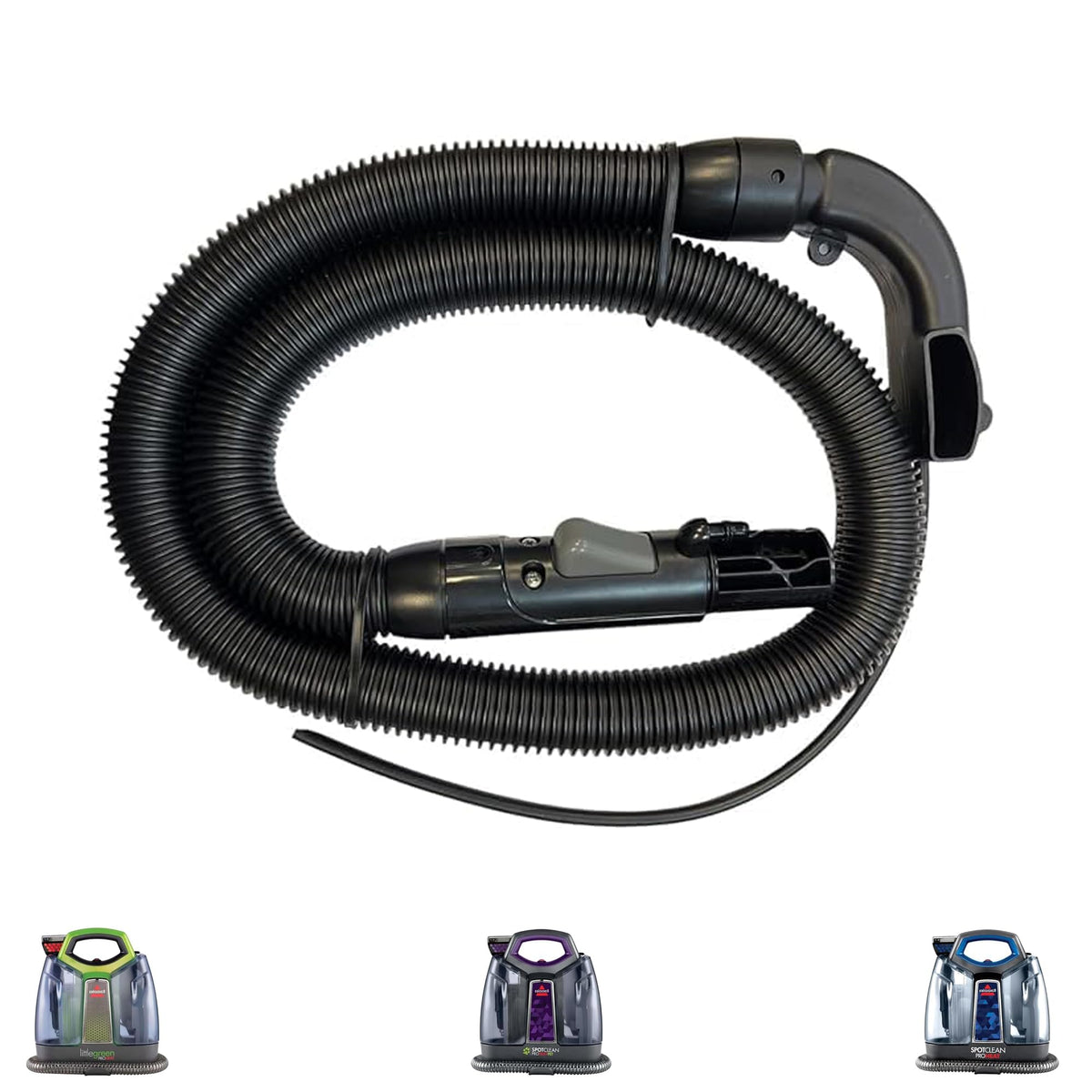 Selgo replacement hose with cuff for Bissell SpotClean enhances reach for corners and upholstery.