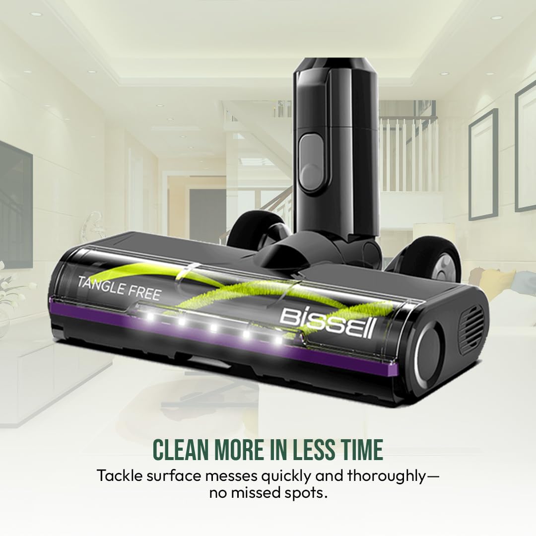 Selgo transparent cover highlights brush roll performance during cleaning