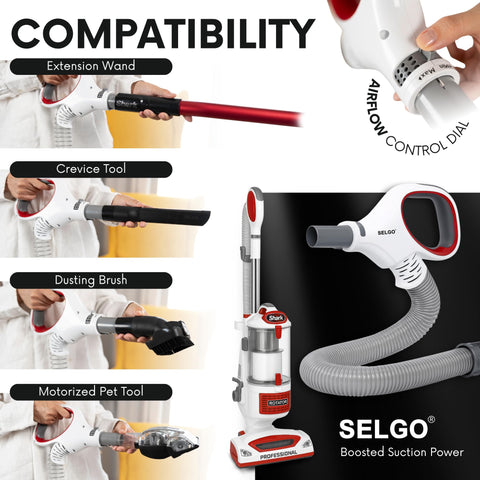 Selgo hose handle upgrade for NV504, reduces tangling during cleaning.