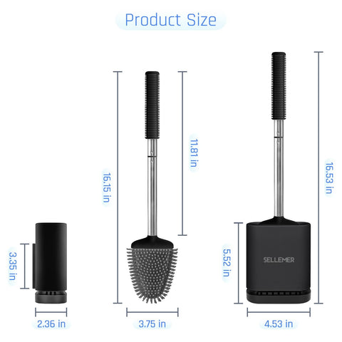 Sellemer set cleans toilets, sinks, and bathtubs effectively.