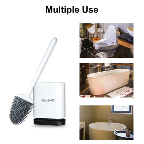 Versatile tool for toilet bowls, sinks, basins, and tubs.