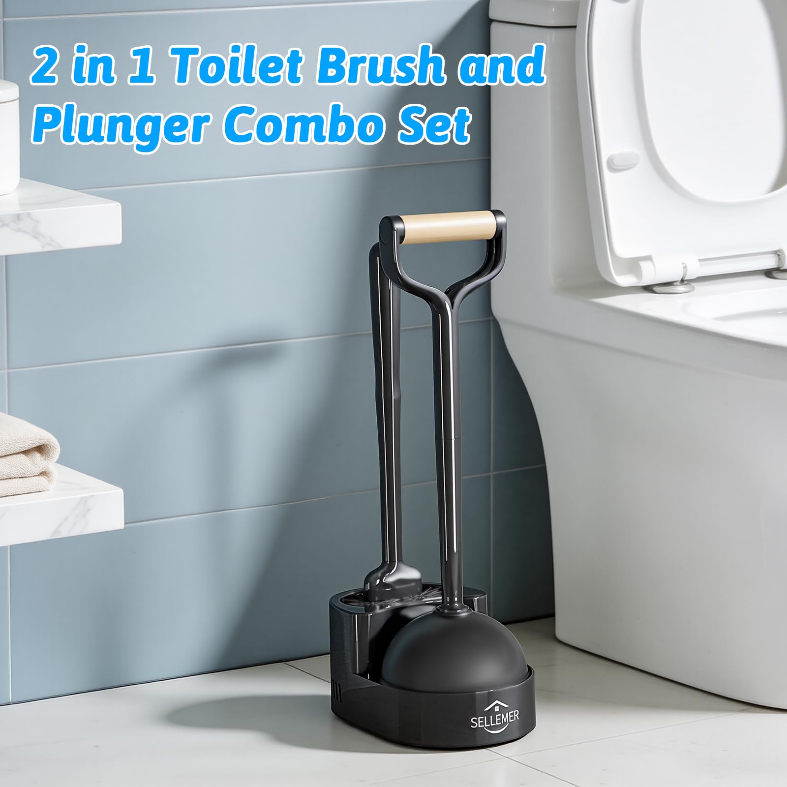 Sellemer two-in-one bathroom kit offers ready-to-use cleaning power.