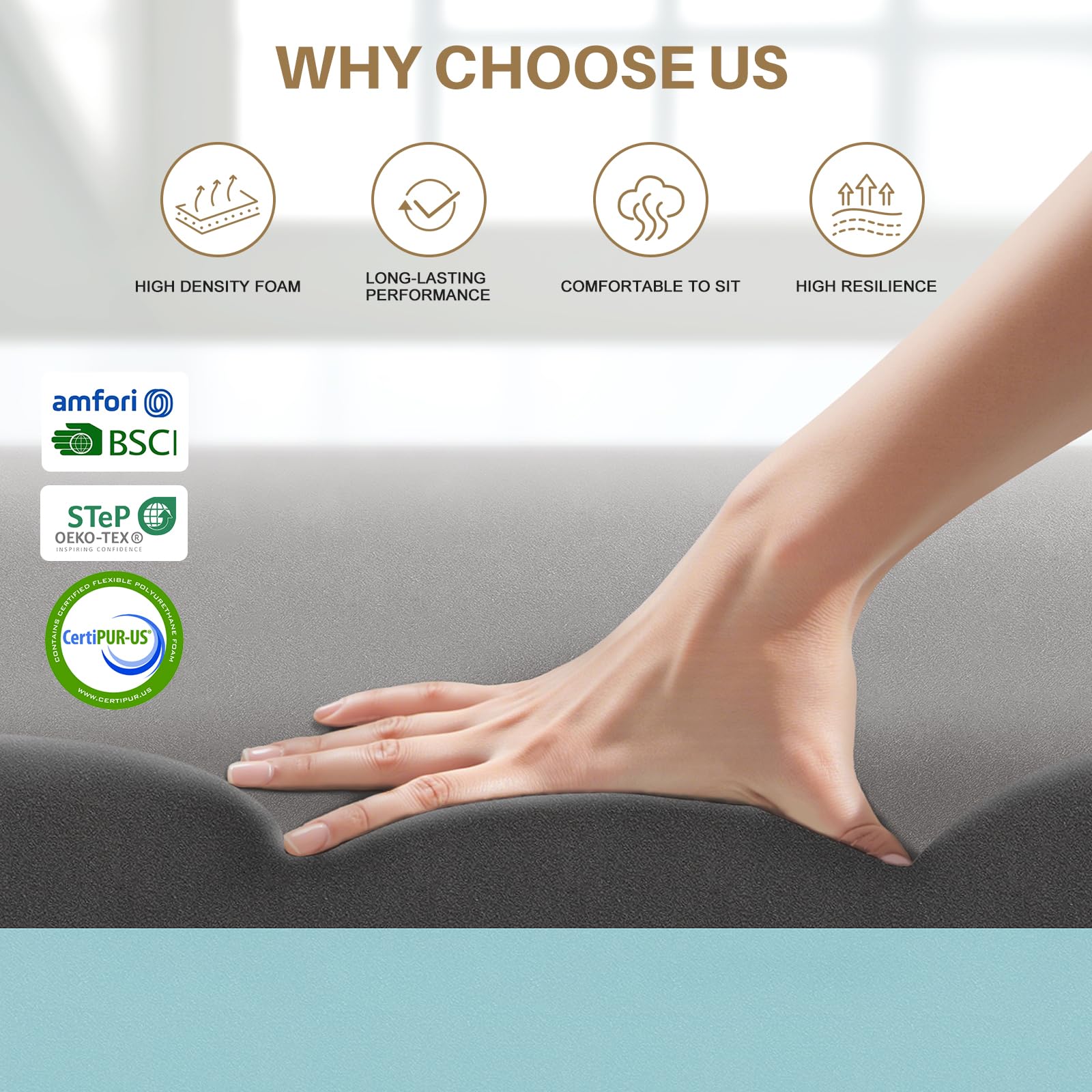 Sellmazon compressed foam expands after opening to regain shape.