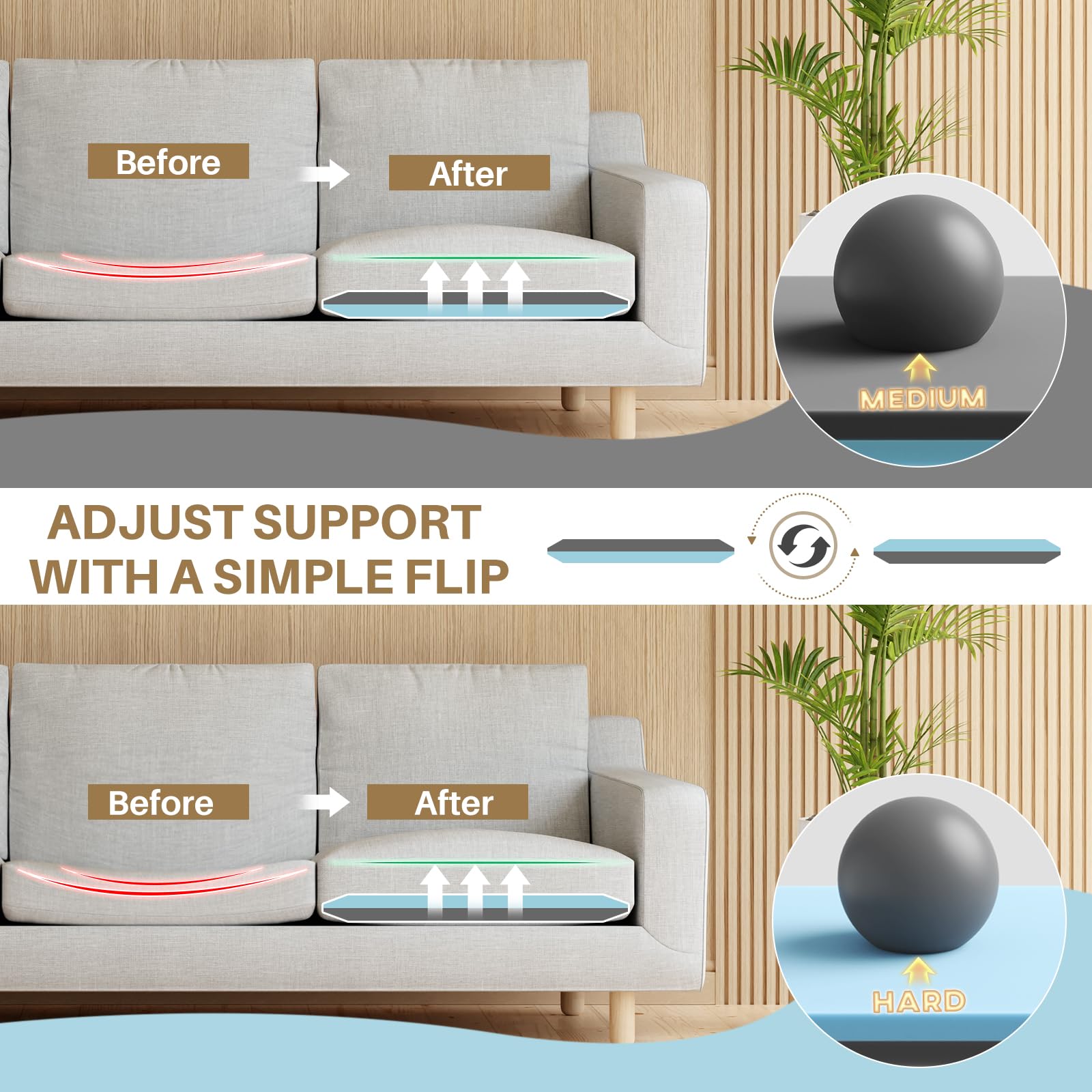 Sellmazon soft 35D side delivers gentle comfort for lounging.