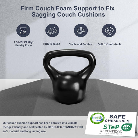 Sellmazon trapezoidal design cushions offer improved deformation resistance.