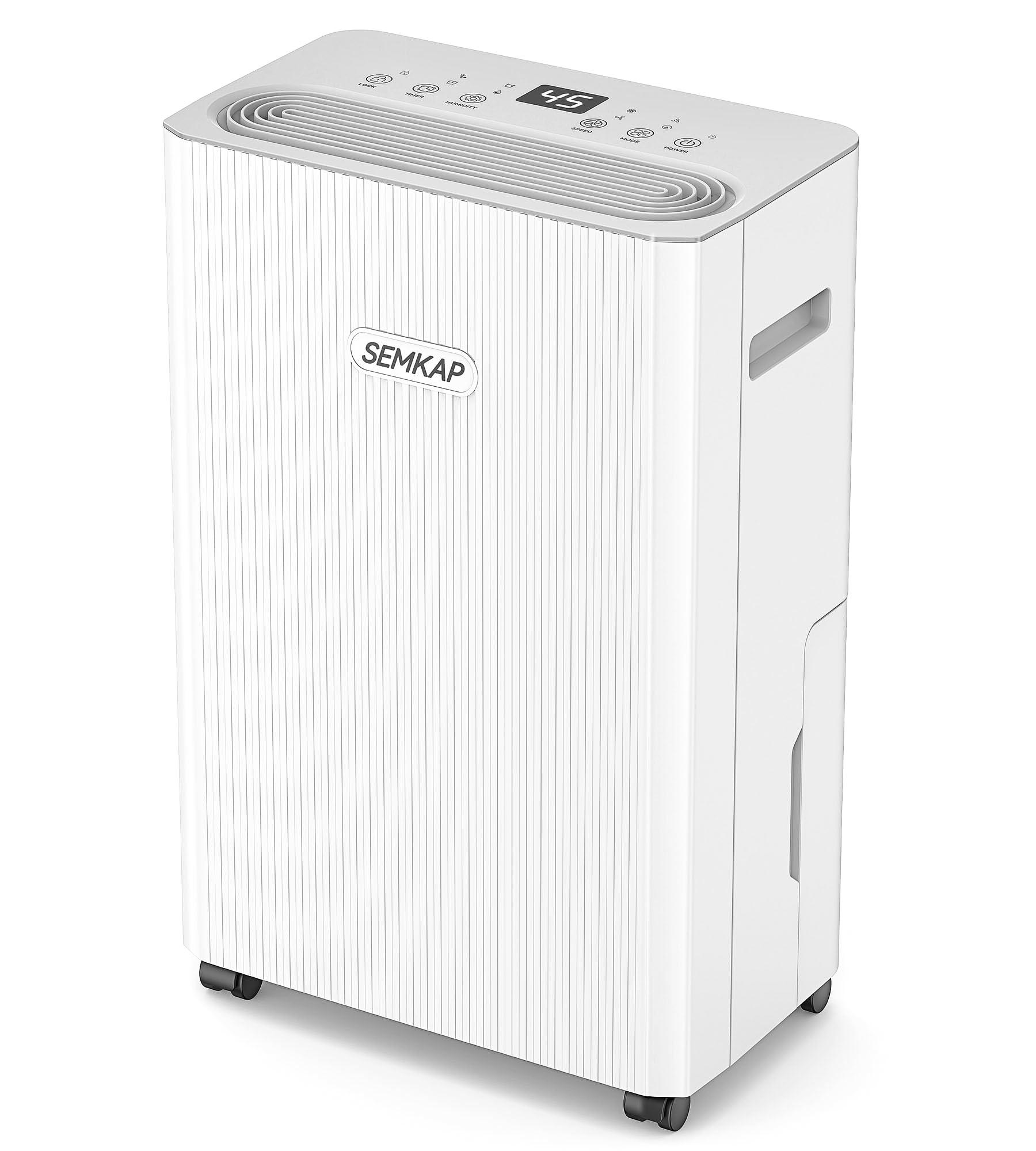 SEMKAP basement dehumidifier with compact design reduces dampness