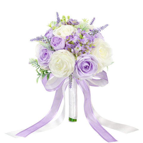 SEMONONIA bride bouquet with lilac roses for elegant wedding photos and timeless decor.