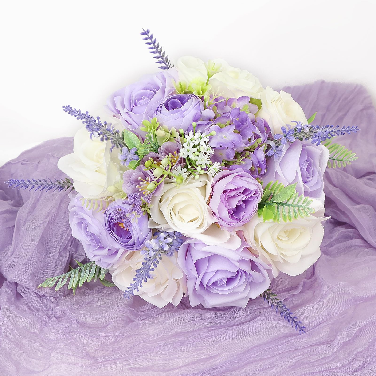 SEMONONIA ivory rose bouquet for classic bridal styling and lasting color.