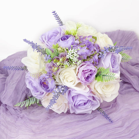 SEMONONIA ivory rose bouquet for classic bridal styling and lasting color.