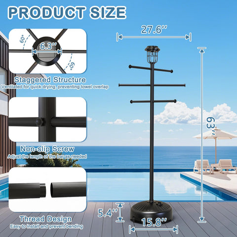 Semoprus thick metal frame delivers durable, long-lasting outdoor use.