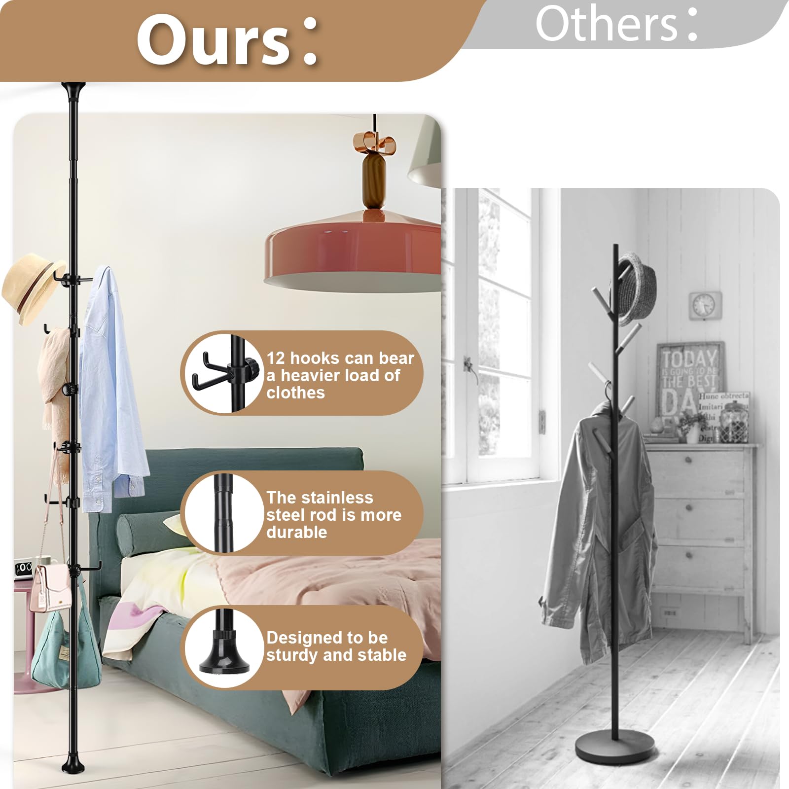 Sempicad Coat Rack easy 3-minute assembly for quick setup.