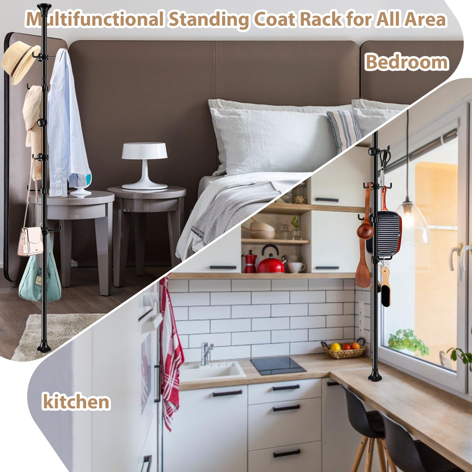 Sempicad Coat Rack in living room with space-saving design.