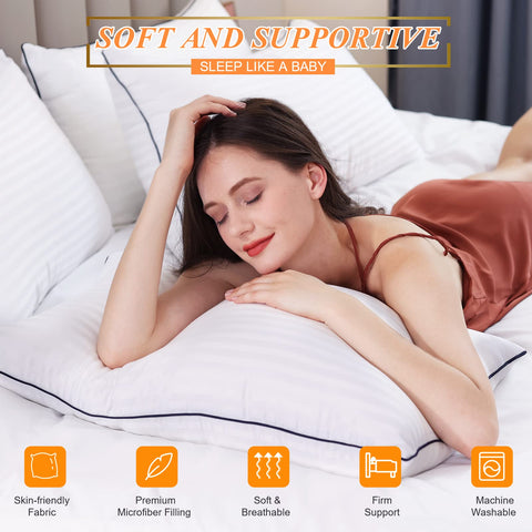 SEMZSOM king-size pillows 2-pack offer cloud-like loft for all sleepers.