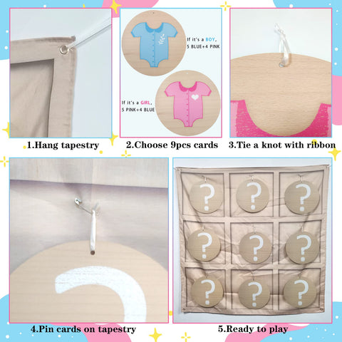 Senfaro white ribbon adds clean, festive hanging for gender reveal celebrations