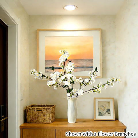 Senjie 3-pack cherry blossom branches for versatile decor setups.