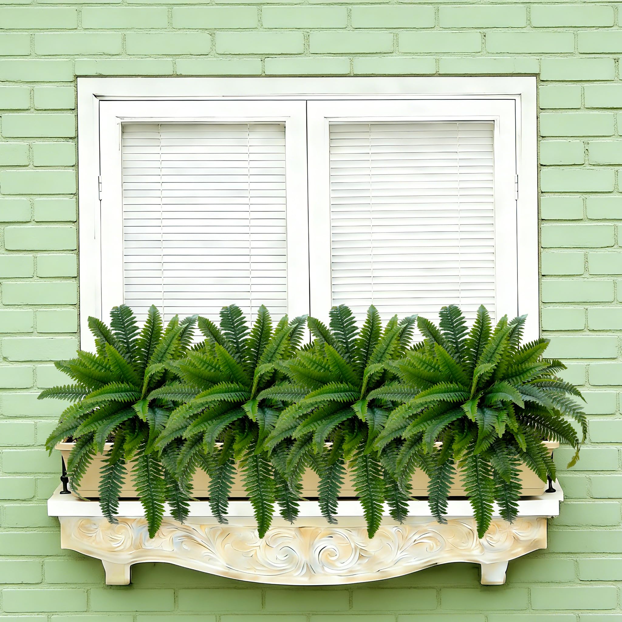Senjie Boston fern with flexible stems for customizable styling.