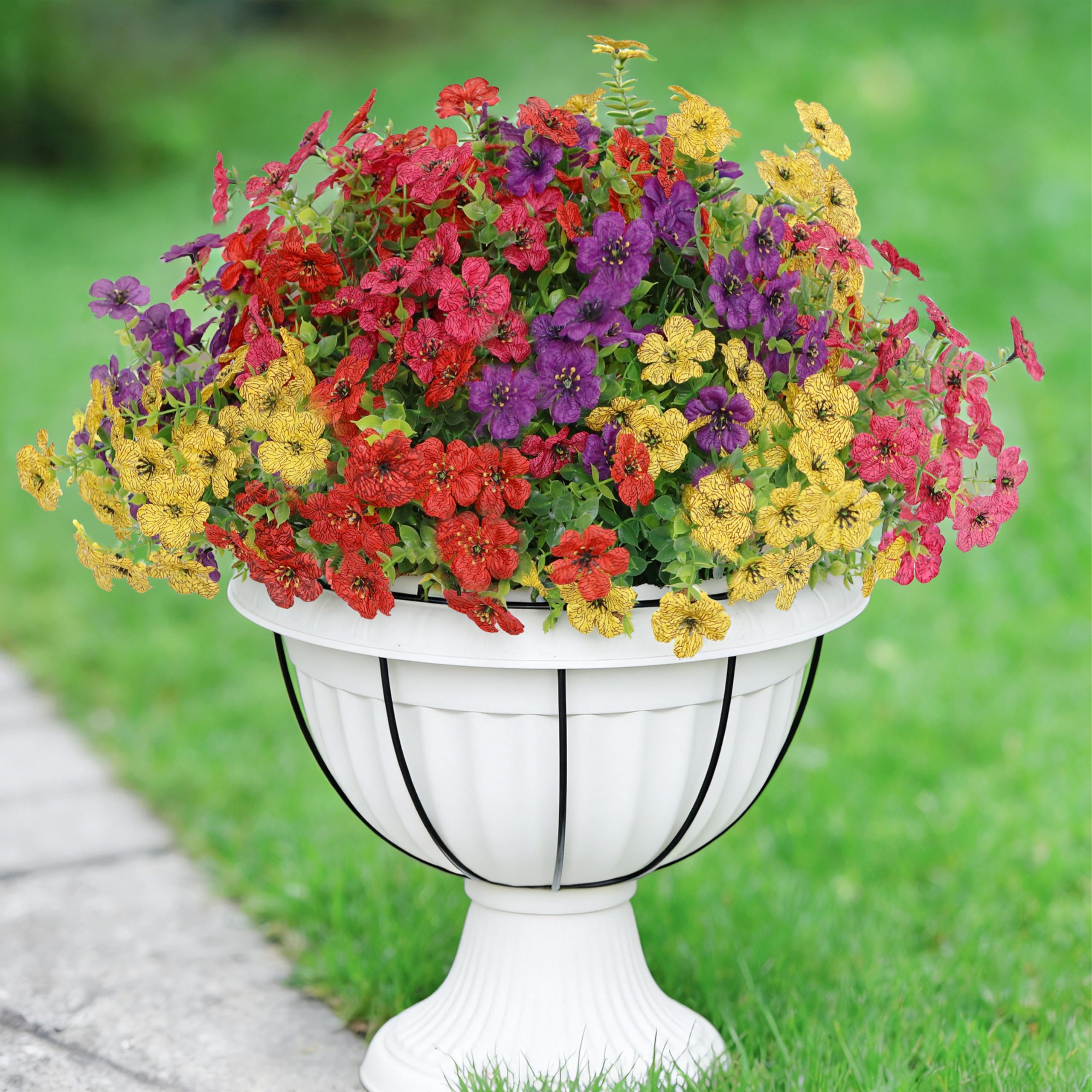 Senjie DIY arrangement with fake flowers for planters and shelves