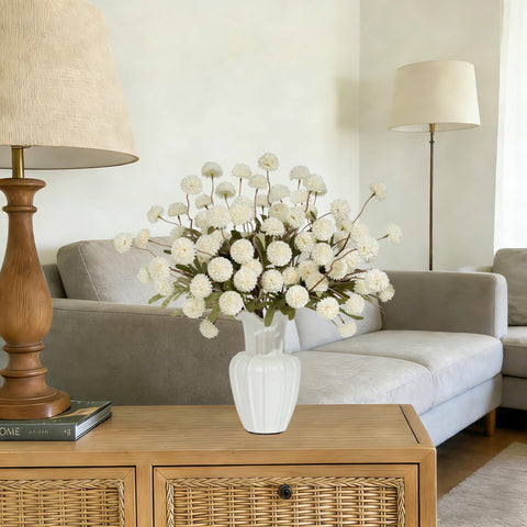 Senjie faux flower vase fillers enhance shelves and tabletops.
