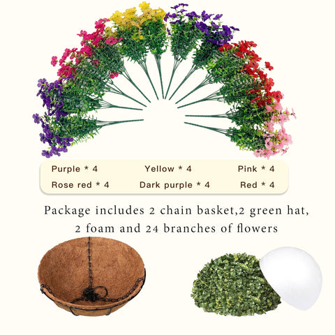Senjie hanging basket with plant ball assembly simplifies setup for patio or balcony décor.