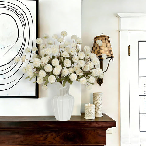 Senjie living room decor chrysanthemums for year-round color.