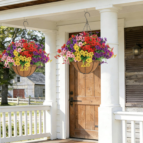 Senjie wildflower style blooms suit entryways and covered patios for year-round charm.