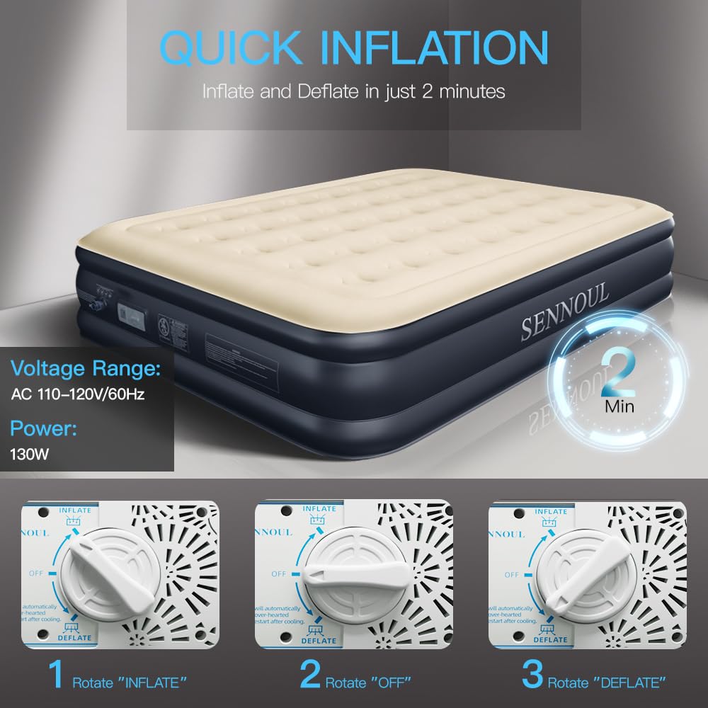 SENNOUL 56-coil beams provide firm support across the king-size surface