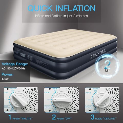 SENNOUL 56-coil beams provide firm support across the king-size surface