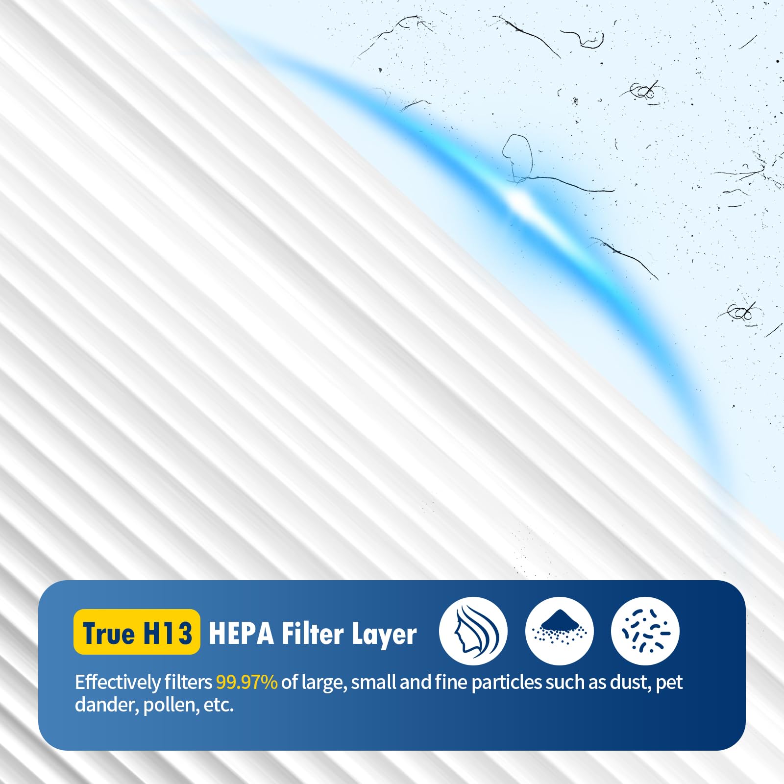 Senowi HP302 activated carbon layer close-up for odor reduction