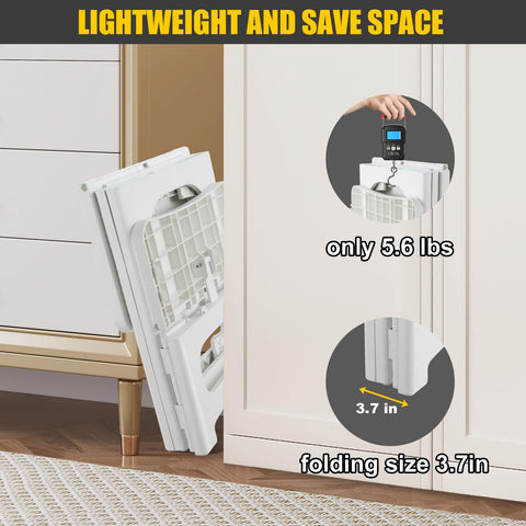 SENQI compact folding stool with slim profile for small spaces.
