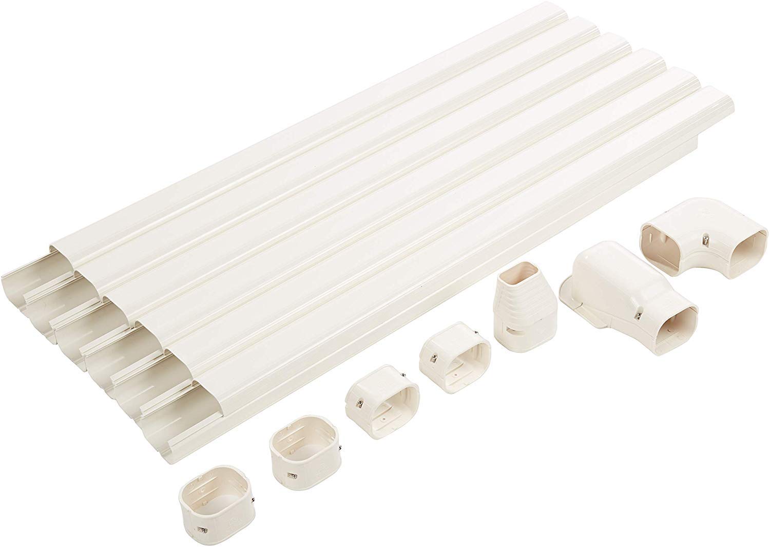 Senville SENLC-6M line set cover on exterior wall for a neat, professional look.