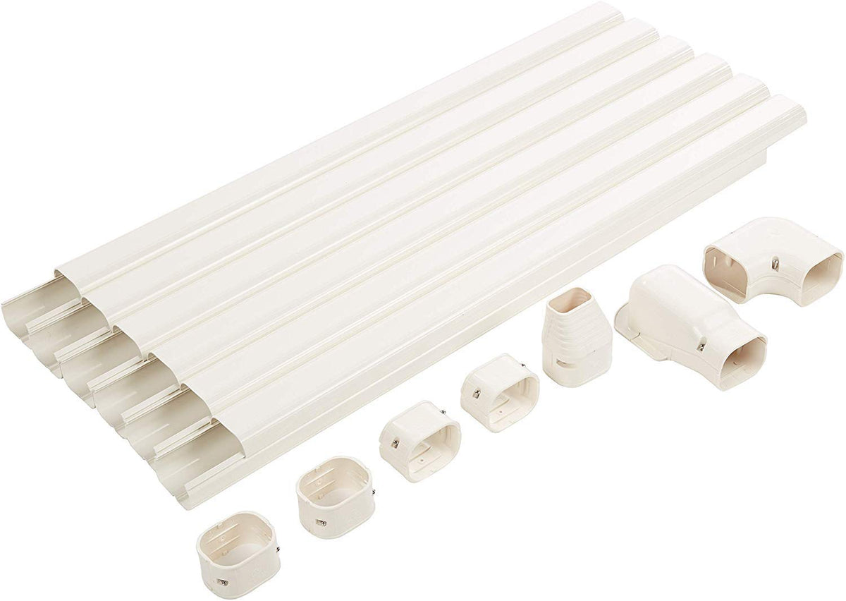 Senville SENLC-6M line set cover on exterior wall for a neat, professional look.