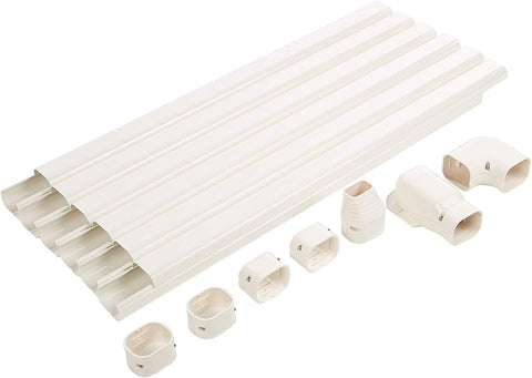 Senville SENLC-6M line set cover on exterior wall for a neat, professional look.