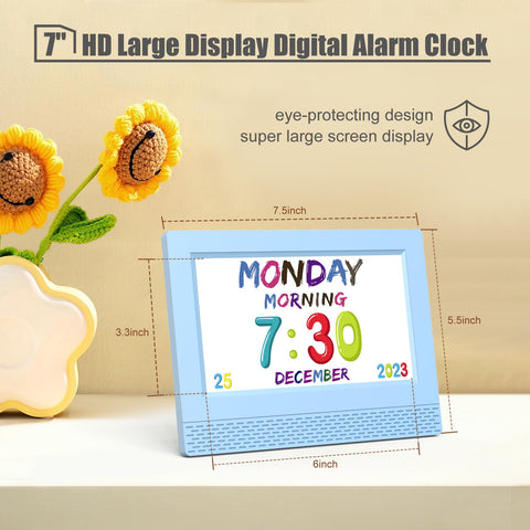 SENXINGYAN kids clock display modes illustrate easy time reading.