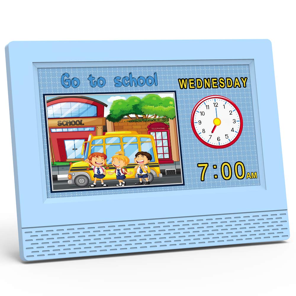SENXINGYAN kids clock side view shows compact bedside design.