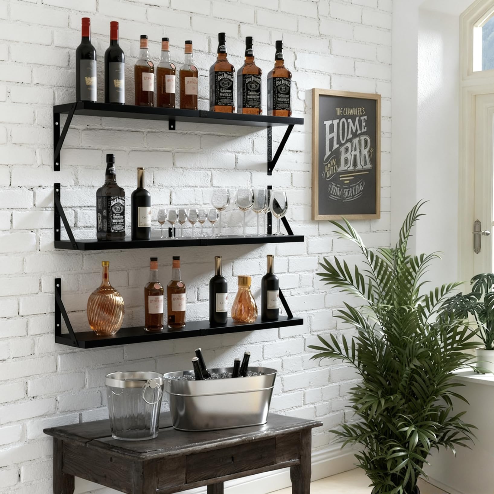 Senyh shelves hold up to 40 lbs with secure mounting