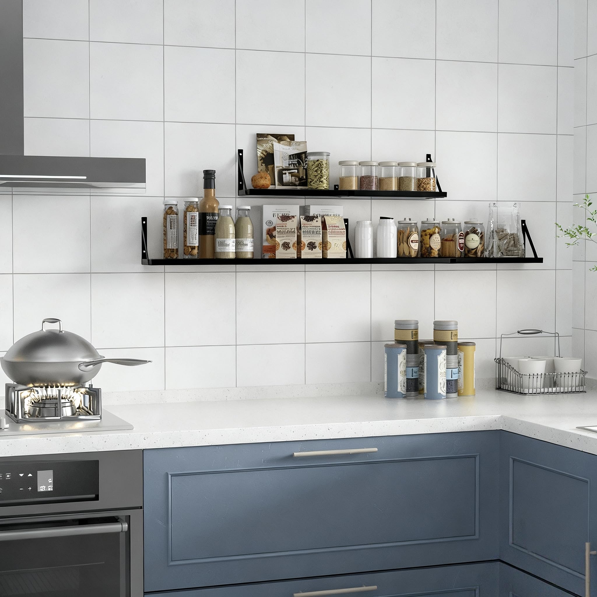 Senyh 6-inch wide shelves maximize storage capacity for items