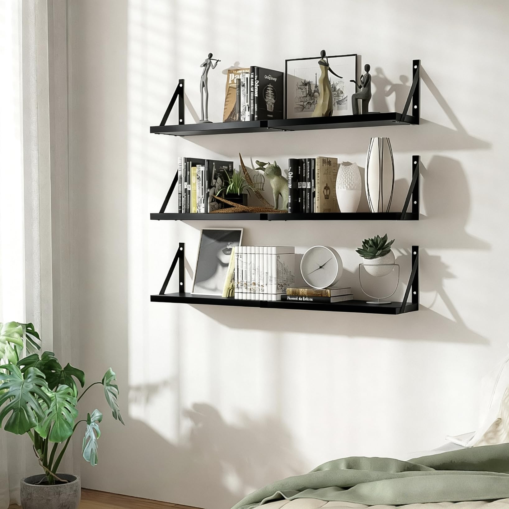 Senyh triangle metal brackets provide sturdy, long-lasting support