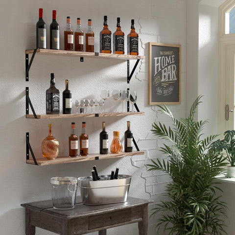 Senyh wide 7 inch depth shelves hold books and decor securely