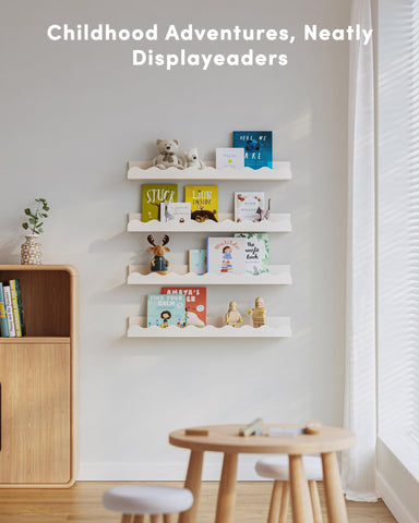 Seocry four-piece set complements kid's room decor and displays.