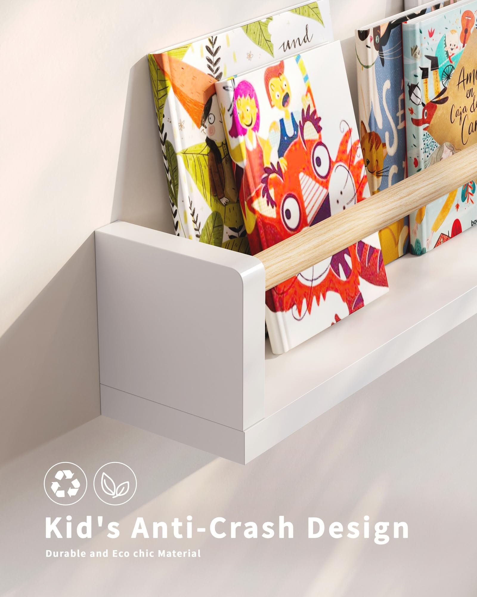 Seocry versatile use for books, toys, and decor in kids' rooms.
